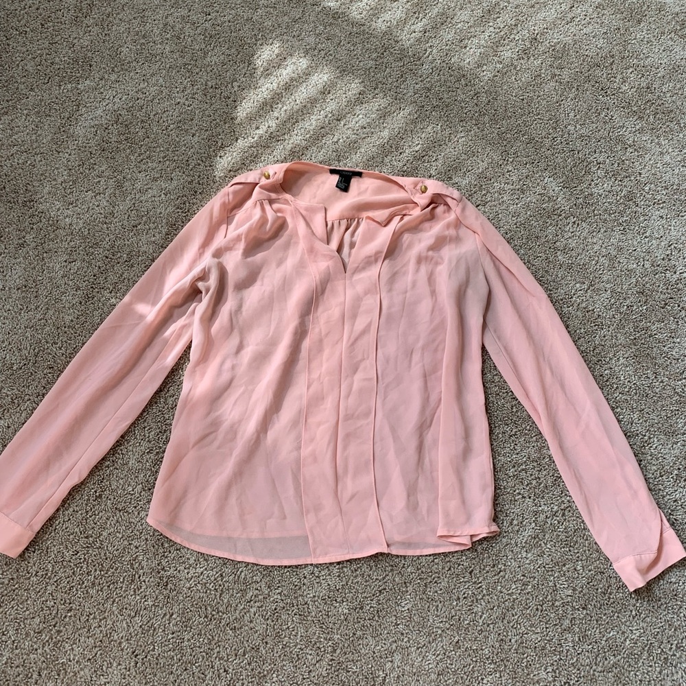 Pink chiffon forever 21 top